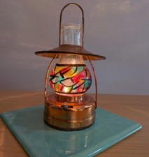 Alte Old ROSE Battery Lamp Copper Made in britisch C.C. Hong Kong 50/60er Jahre