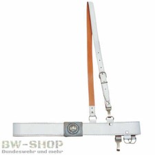 ORIGINAL BUNDESWEHR FELDJÄGER KOPPEL BW KOPPEL GÜRTEL WEIß LEDERKOPPEL 70-150cm