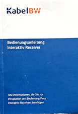 Kabel BW - Betriebsanleitung Bedienungsanleitung -  Interaktiv Receiver