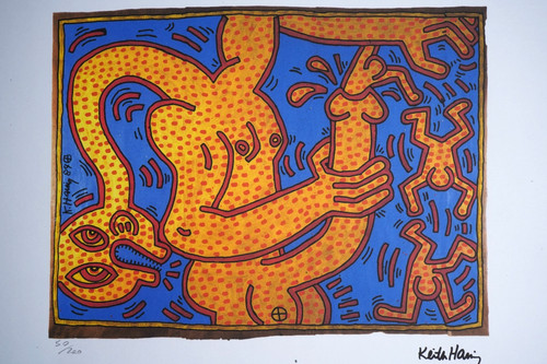 Keith haring lithographie - haring, in