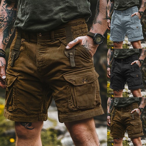 Herren cord cargo bermudas - cord,