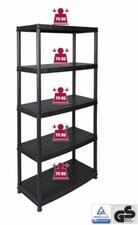 XXL Schwerlastregal Regal Kunststoffregal Steckregal Schwarz Garagenregal TÜV  