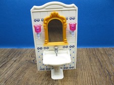 Wand mit Waschbecken Nostalgie Puppenhaus Möbel Playmobil G643