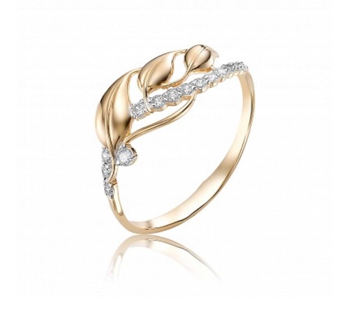 Damen ring zirkonia - zirkonia, gold