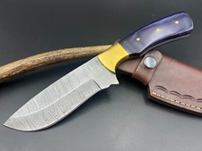 Jagdmesser Damastmesser Taschenmesser HANDARBEIT Damast Skinner Damaststahl #55