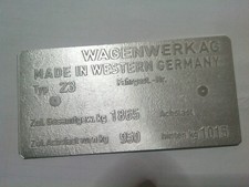 Typenschild schild für - vw, typ