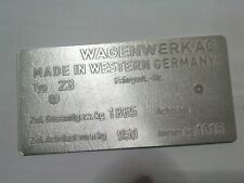 Typenschild Schild für VW Typ