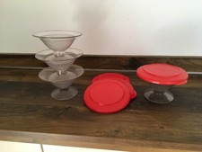 Tupperware Eleganzia Eisbecher mit Deckel, Dessertschalen, 4 Stück