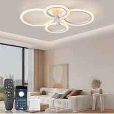 KSIBNW LED Deckenleuchte Dimmbar Modern, Deckenlampe Wohnzimmer mit