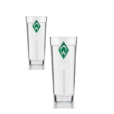 SV Werder Bremen Wasserglas - Raute - 2er Set Trinkglas Saftglas Glas