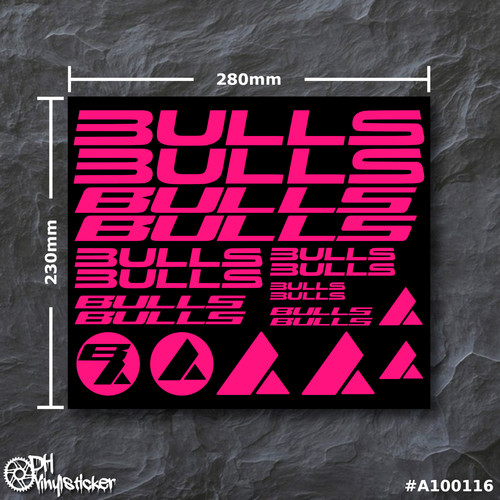 Bulls sticker neonrot - bulls,