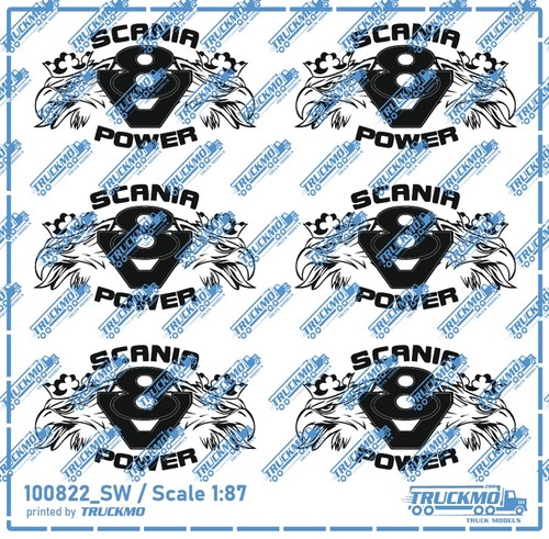Truckmo decals scania power - truckmo, v8