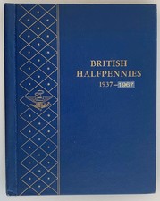 Großbritannien 🇬🇧 Whitman Deluxe Album / Ordner HalfPennies 1937-1967 leer