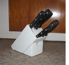 Messerblock weiß mit 7