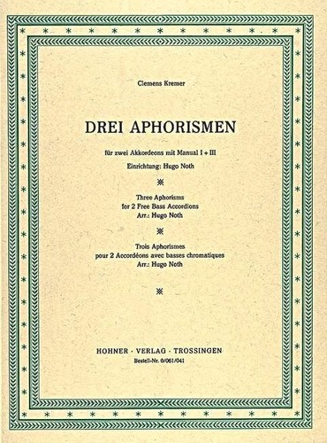 Three aphorisms free bass - three,