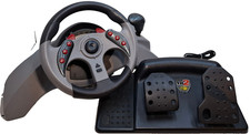 Playstation 1 Madcatz 2 - Lenkrad und Pedalen für Rennspiele - Retro-Rennspaß