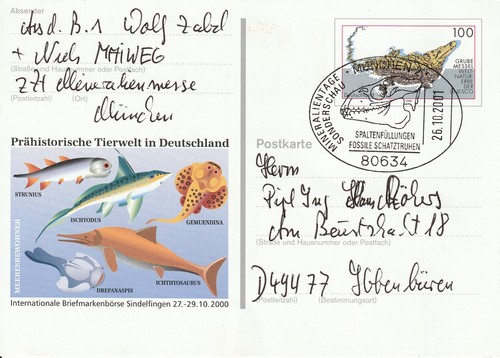 Ganzsache mineralientage 2001 - ganzsache,