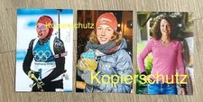 3 Autogramme Wintersport Biathlon Olympia Laura Dahlmeier