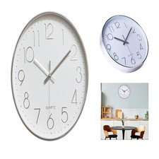 Silber Wanduhr 30cm Quarz
