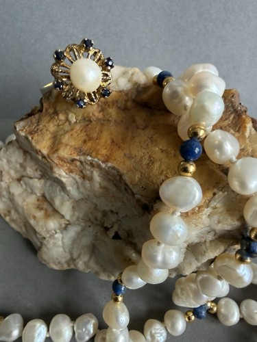 Vintage set zuchtperlen kette - vintage,