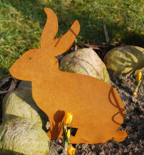 Hase osterhase 27cm - 27cm, edelrost