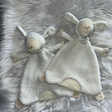 Schmusetuch Schaf Topolino Topomini mit Beißecke 2 Stück Kuscheltuch gebraucht