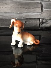Dackel Hund Figur Porzellan