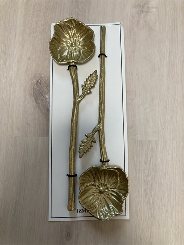 Salatbesteck gold optik blumen - gold,