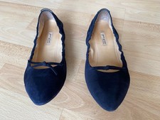 Paul Green flacher, spitzer Damen Ballerina Gr. 41 (7,5) Wildleder blau