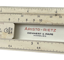 Vintage Aristo Rietz Nr. 99 Rechenschieber Lineal Hamburg Germany Dennert & Pape