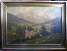 ::MAX RUDOLPH °ÖLGEMÄLDE KIRCHE MARIA GERN °ANTIK KIRCHE WALLFAHRTSKIRCHE ALPEN
