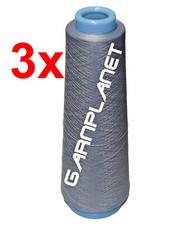 (0,002 € / m) AMANN Tex 120, Bauschgarn, 3x 3.000m, Dunkelgrau- 7530