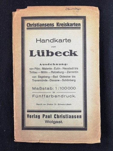 Handkarte von lübeck - handkarte,