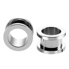 2mm 30mm ohr tunnel - tunnel, silber