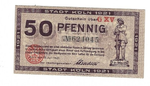 Notgeld köln stadt - notgeld,