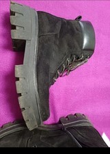 Damen Boots Stiefel Schwarz 40