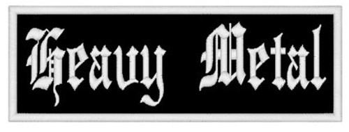 Gestickter patch heavy metal - gestickter, metal"