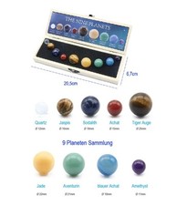 Planeten Sammlung Geschenk Set Edelstein Kugel Tigerauge Aventurin Sodalith etc.