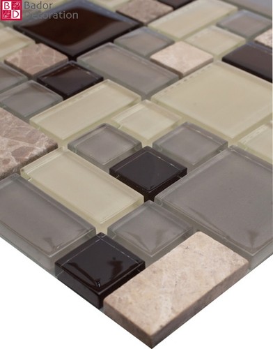 Glasmosaik marmoriert mosaik - glasmosaik,