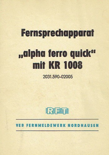Veb rft fernmeldewerk - rft,