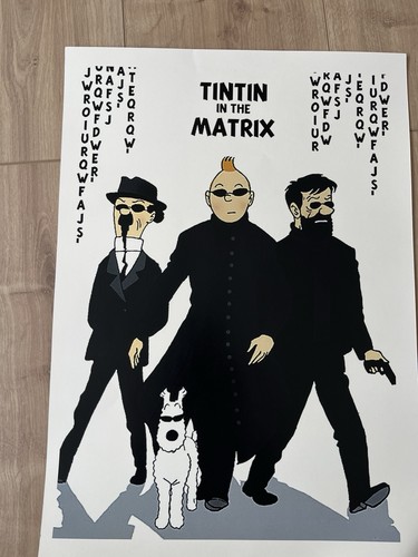 Tintin the matrix poster - tintin,
