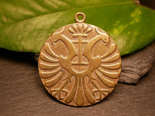 Goldfarbene medaille fausel - goldfarbene,