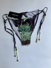 DOLCE & GABBANA Bikini Damen Unterteil Gr. IT5/ EU XXL Lila /Grüntöne
