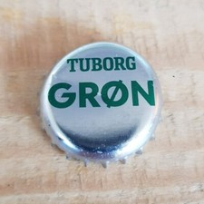 Tuborg Grøn - Kronkorken / Bottle cap - dänisches Bier, gebogen, leichte Kratzer
