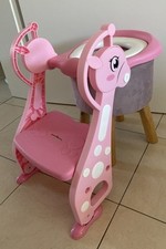 Toilettensitz Kinder mit Treppe, Giraffe rosa
