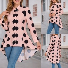 Damen Drucken Longbluse