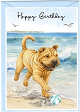 Geburtstagskarte Shar Pei Hund