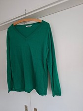 CECIL Damen Pullover Feinstrick V-Ausschnitt Gr. M grün gebr.w.Neu