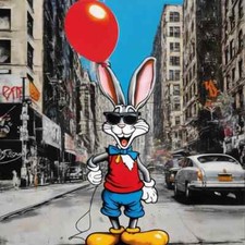Comic Bunny in New York Banksy