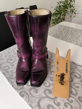 Buffalo Boots Biker Stiefel Herren - Motorrad -Leder dunkel lila Größe 44 